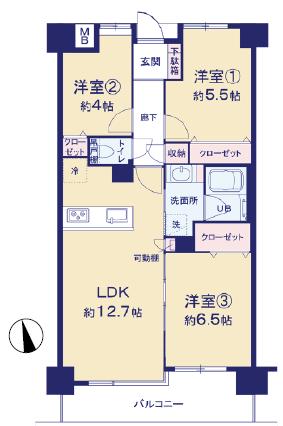 中古マンション 立川市富士見町６丁目 JR青梅線西立川駅 2,680万円
