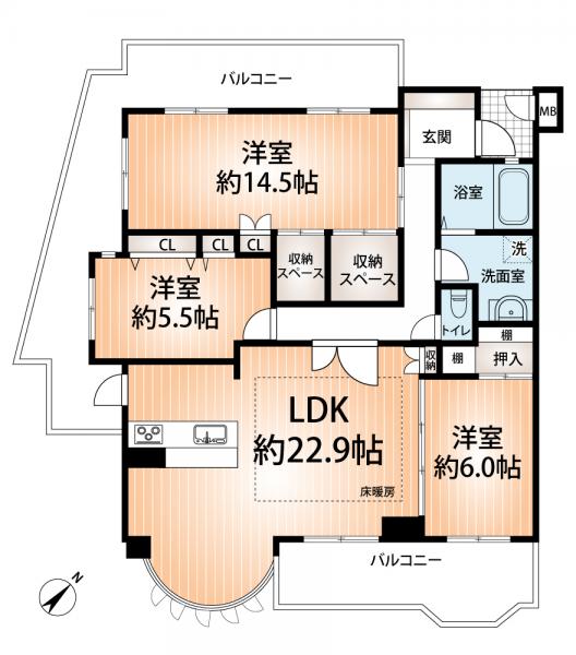 中古マンション 神戸市中央区北野町１丁目 神戸市営地下鉄西神山手線新神戸駅 8,980万円