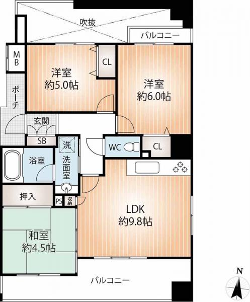 中古マンション 神戸市兵庫区小松通３丁目 神戸市営地下鉄海岸線和田岬駅 2,990万円