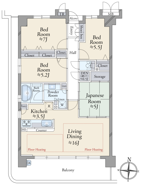中古マンション 大阪府大阪市平野区加美正覚寺３丁目 JRおおさか東線衣摺加美北駅 3,590万円