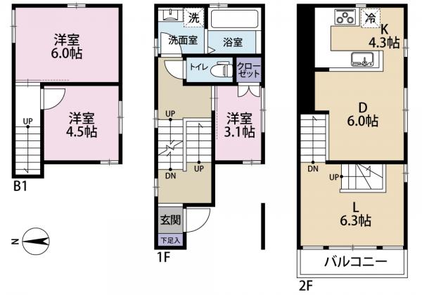 中古戸建 中野区本町５丁目 丸の内方南支線中野新橋駅 7,500万円