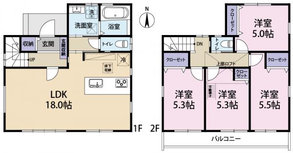 新築戸建 所沢市北中1丁目 西武池袋線小手指駅 4,180万円