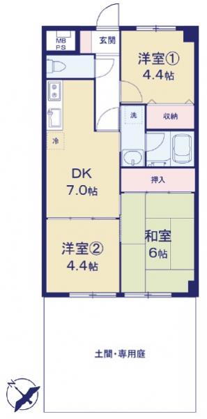 中古マンション 小平市大沼町２丁目 西武新宿線小平駅 1,480万円