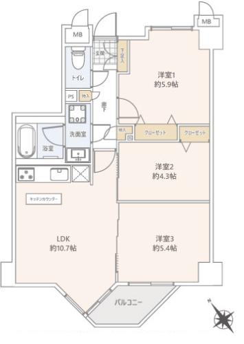 中古マンション 国立市東１丁目 JR中央線国立駅 6,580万円