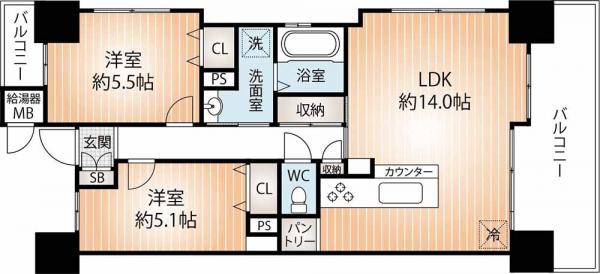 中古マンション 神戸市兵庫区塚本通５丁目 山陽本線兵庫駅 3,380万円
