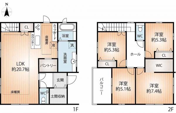 新築戸建 神戸市北区惣山町１丁目 神戸電鉄有馬線北鈴蘭台駅 3,980万円