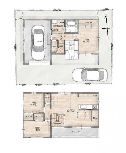 新築戸建 千葉市稲毛区作草部町 千葉都市モノレール２号線作草部駅 5,180万円