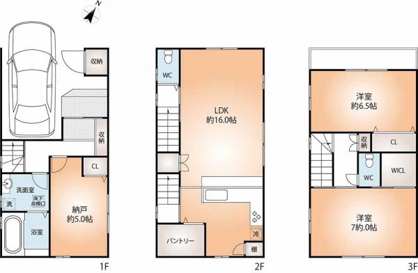 新築戸建 神戸市中央区大日通２丁目 JR東海道本線（米原〜神戸）灘駅 4,980万円