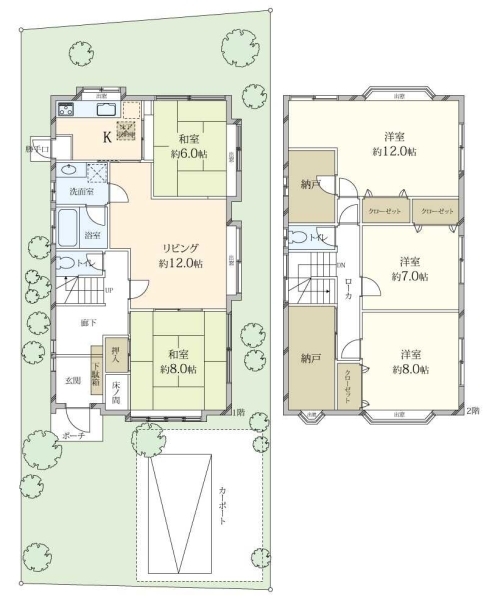 中古戸建 大阪府吹田市千里山西６丁目 阪急千里線千里山駅 7,000万円