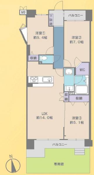 中古マンション 八王子市狭間町 京王高尾線狭間駅 3,580万円
