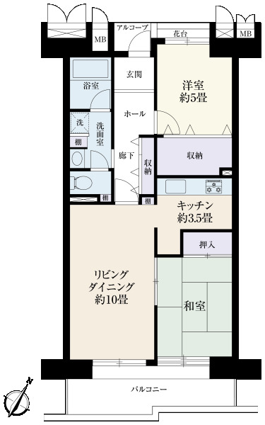 中古マンション 埼玉県さいたま市見沼区春野１丁目 JR東北本線（八戸〜青森）東大宮駅 1,380万円