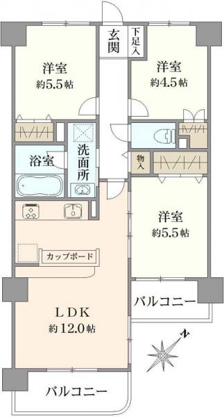 中古マンション 埼玉県さいたま市南区大字円正寺 JR京浜東北線南浦和駅 2,499万円