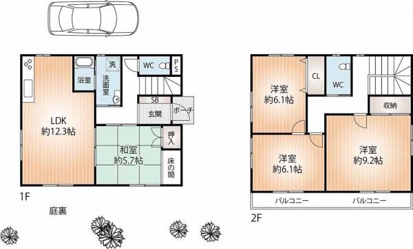 中古戸建 神戸市須磨区東白川台４丁目 神戸市営地下鉄西神山手線名谷駅 1,880万円