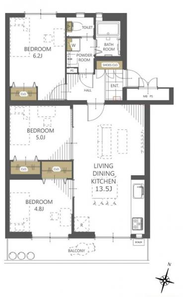 中古マンション さいたま市浦和区針ヶ谷４丁目 JR京浜東北線与野駅 2,490万円