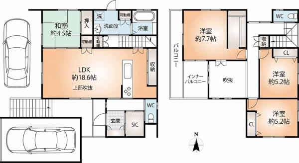 新築戸建 神戸市北区甲栄台１丁目 神戸電鉄有馬線北鈴蘭台駅 4,380万円