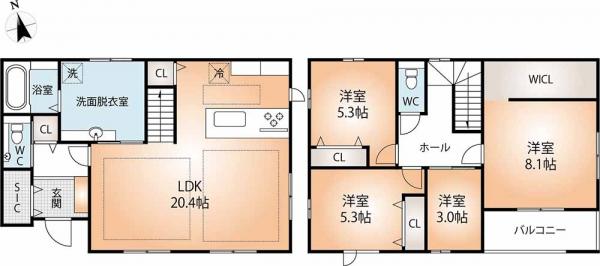 新築戸建 神戸市北区西大池２丁目 神戸電鉄有馬線大池駅 3,380万円