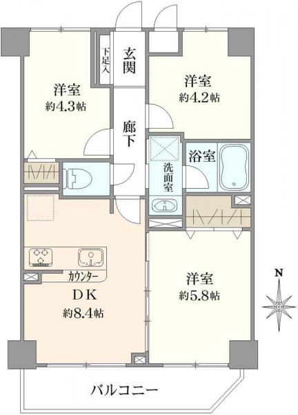 中古マンション 東京都葛飾区堀切５丁目 京成本線堀切菖蒲園駅 3,999万円