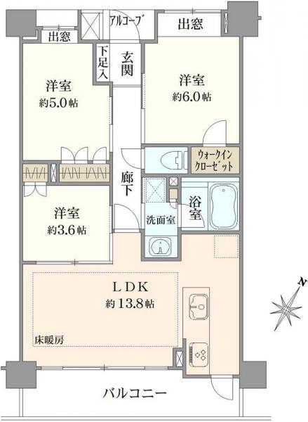 中古マンション 埼玉県さいたま市桜区西堀８丁目 JR埼京線中浦和駅 4,680万円