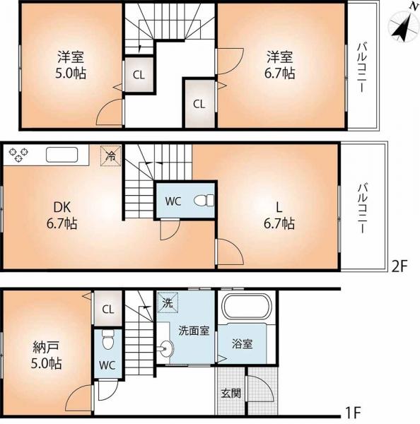 新築戸建 神戸市長田区苅藻通２丁目 JR山陽本線新長田駅 2,780万円