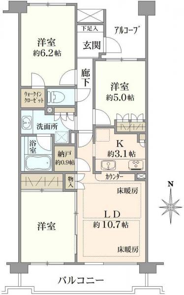 中古マンション 埼玉県さいたま市中央区大戸４丁目 JR京浜東北線北浦和駅 4,980万円