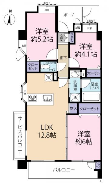 中古マンション 練馬区高松３丁目 都営大江戸線練馬春日町駅 4,280万円