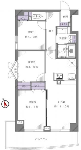 中古マンション 府中市新町１丁目 JR中央線国分寺駅 3,180万円