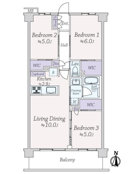 中古マンション 東京都小平市上水本町３丁目 西武国分寺線恋ヶ窪駅 3,700万円