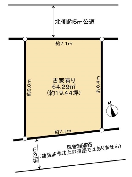土地 東京都足立区江北３丁目 日暮里・舎人ライナー江北駅 3,270万円