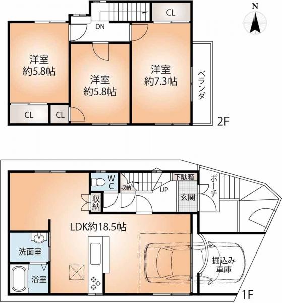 中古戸建 神戸市長田区高取山町２丁目 山陽電鉄本線板宿駅 1,550万円