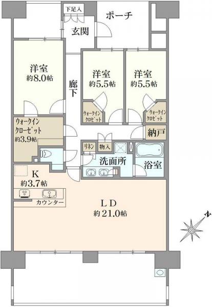 中古マンション 千葉県浦安市高洲７丁目 JR京葉線新浦安駅 7,580万円