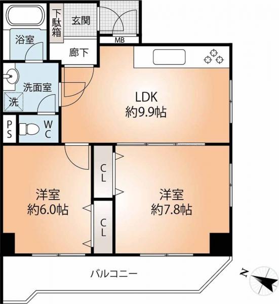 中古マンション 神戸市中央区御幸通3丁目 JR東海道本線(米原〜神戸)三ノ宮駅 2,350万円