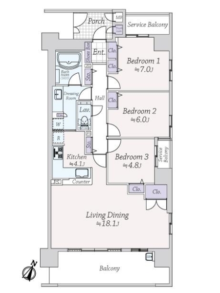 キングス夢咲シティひかりの街B棟 