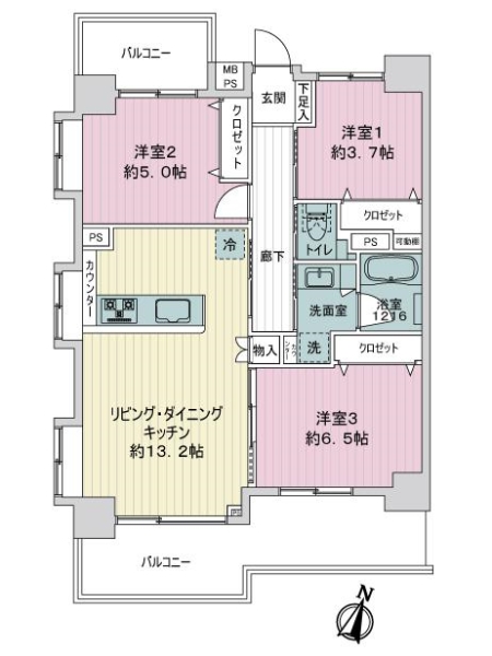 中古マンション 東京都大田区南六郷３丁目 京急本線六郷土手駅 5,280万円