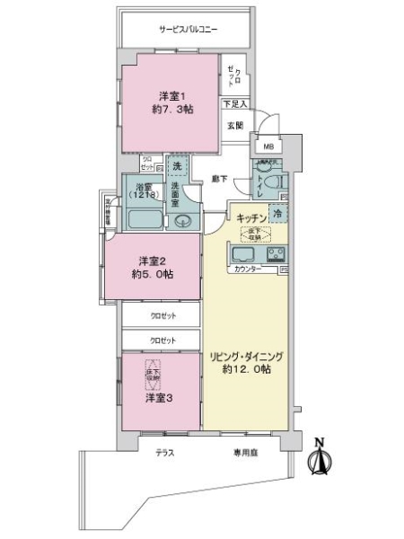 中古マンション 東京都府中市是政５丁目 西武多摩川線是政駅 2,880万円