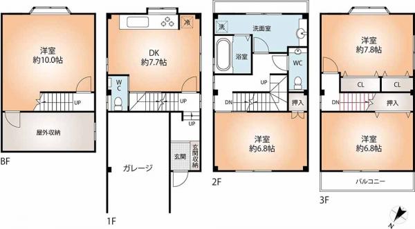 中古戸建 神戸市中央区下山手通８丁目 神戸高速東西線西元町駅 5,980万円