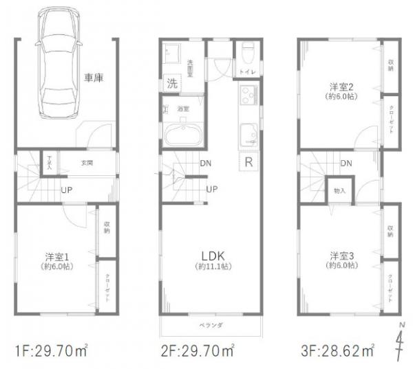 中古戸建 世田谷区南烏山１丁目 京王線八幡山駅 7,299万円