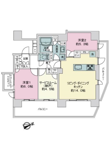 中古マンション 東京都府中市本宿町２丁目 京王競馬場線分倍河原駅 5,780万円
