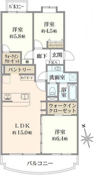 中古マンション 千葉県松戸市新松戸５丁目 総武流山電鉄線幸谷駅 1,890万円