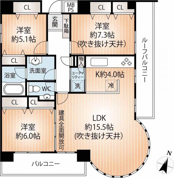 中古マンション 神戸市中央区筒井町３丁目 阪急神戸線春日野道駅 4,780万円