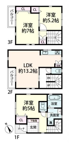 新築戸建 大阪市西淀川区姫里２丁目 阪神本線姫島駅 3,880万円