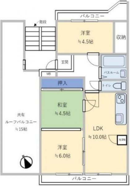 中古マンション 世田谷区砧4丁目 小田急線祖師ヶ谷大蔵駅 3,180万円