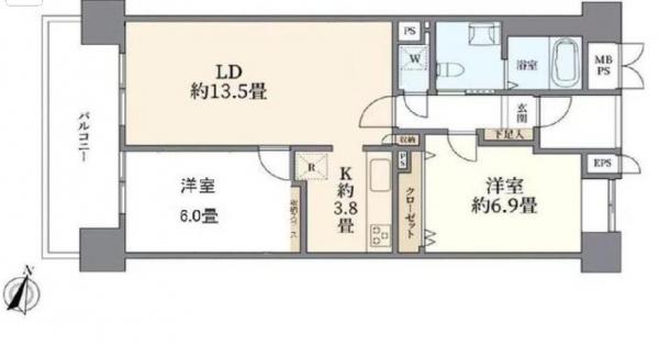 中古マンション 北区赤羽北２丁目 JR埼京線北赤羽駅 5,980万円