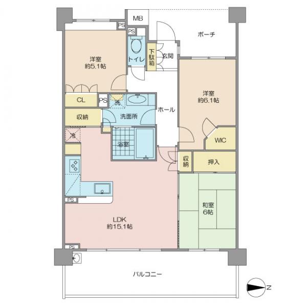 中古マンション さいたま市北区日進町２丁目 JR川越線日進駅 4,390万円