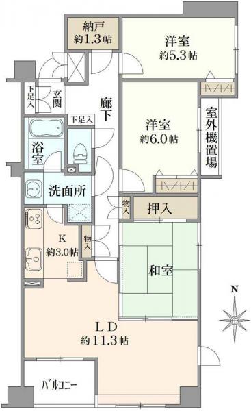 中古マンション 東京都府中市晴見町１丁目 京王競馬場線府中駅 4,480万円