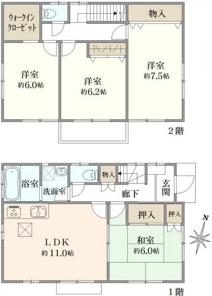 中古戸建 千葉県松戸市五香南１丁目 京成松戸線元山駅 2,580万円