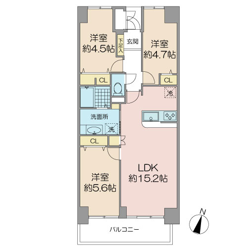 ライオンズマンション大宮指扇壱番館 間取り図