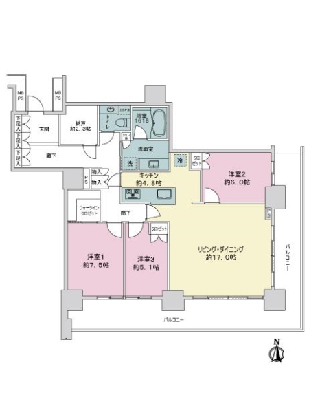 中古マンション 埼玉県さいたま市大宮区下町３丁目 JR京浜東北線大宮駅 1億9,000万円