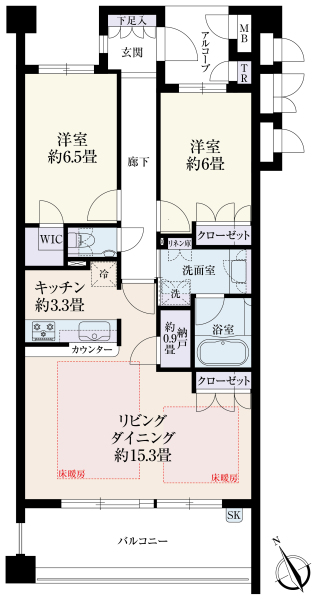 中古マンション 東京都武蔵野市中町３丁目 JR中央本線三鷹駅 8,980万円