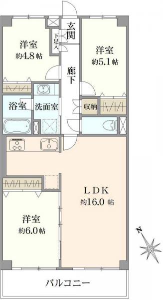 中古マンション 千葉県市川市鬼高3丁目 JR中央・総武線下総中山駅 3,780万円