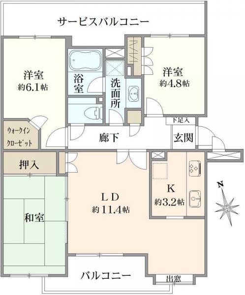 中古マンション 東京都小平市花小金井２丁目 西武西武園線花小金井駅 2,800万円